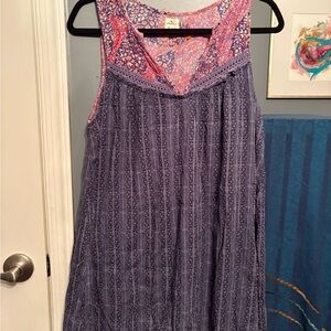 O'Neill Floral Pink and Purple Top